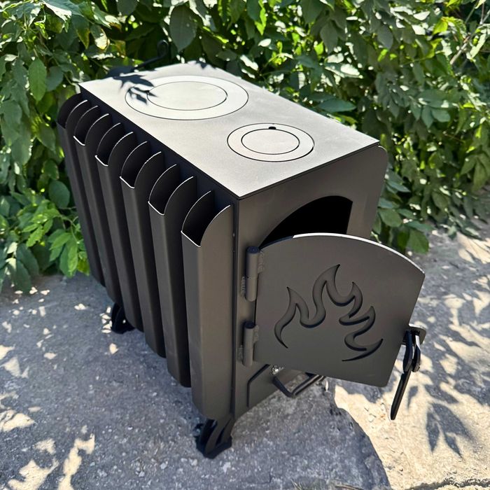 Піч буржуйка булер'ян "Батарея НОВА", метал 4мм, для Дому Дачі в Гараж