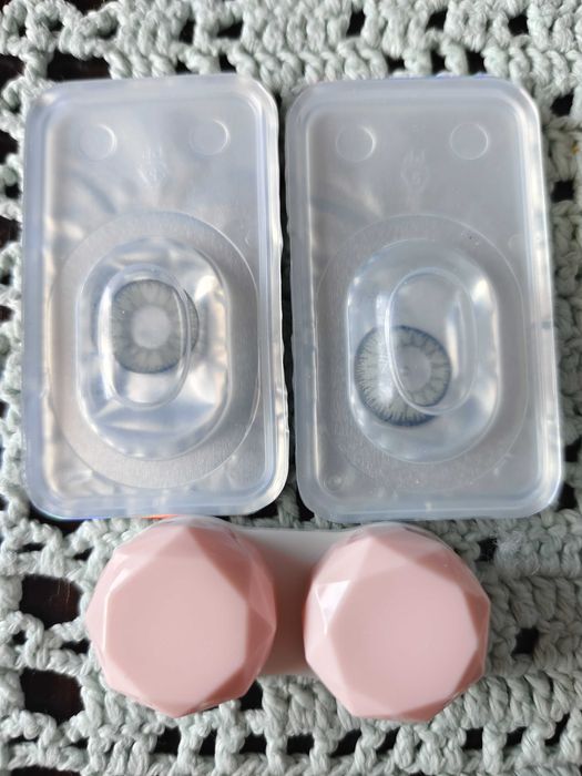 soczewki kolorowe szare zero roczne cosplay + gratis