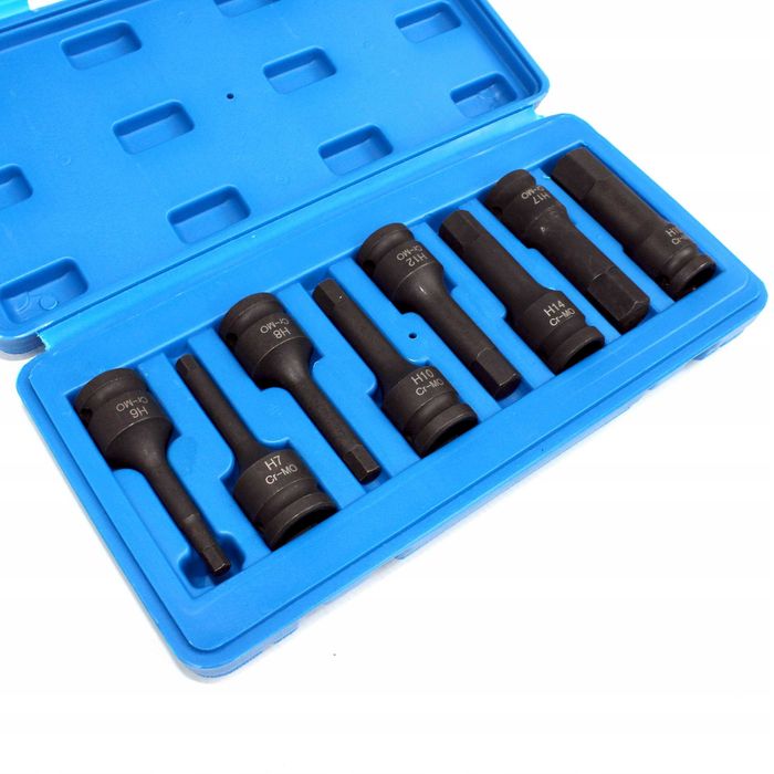 Набір ударних біт HEX IMBUS 5-19 мм 1/2'' 8 шт Falon-Tech FT5191