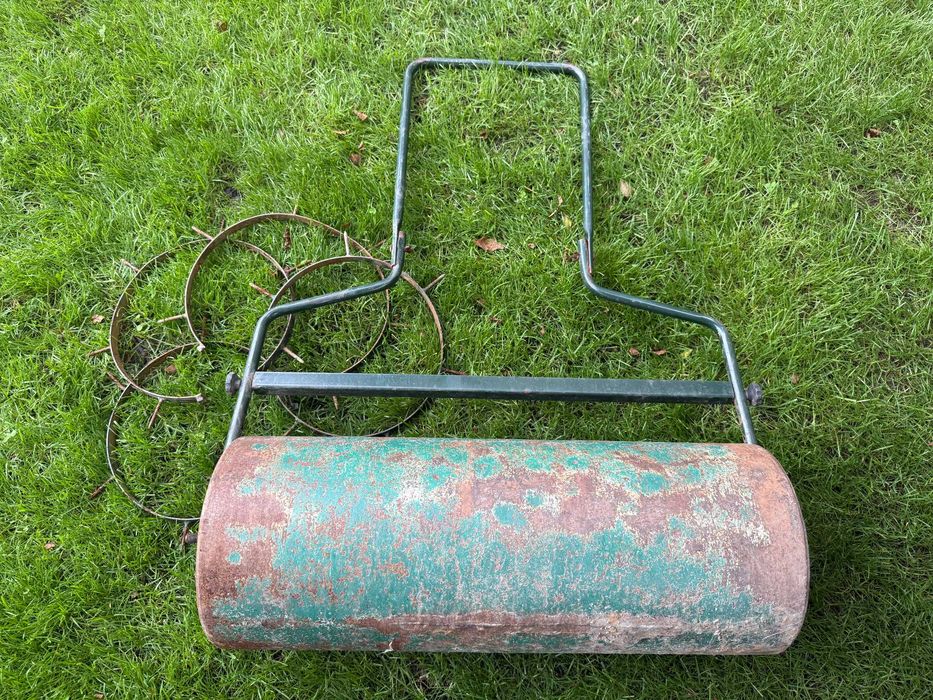 Walec ogrodowy do trawy trawnika 80 cm plus aerator - kolce
