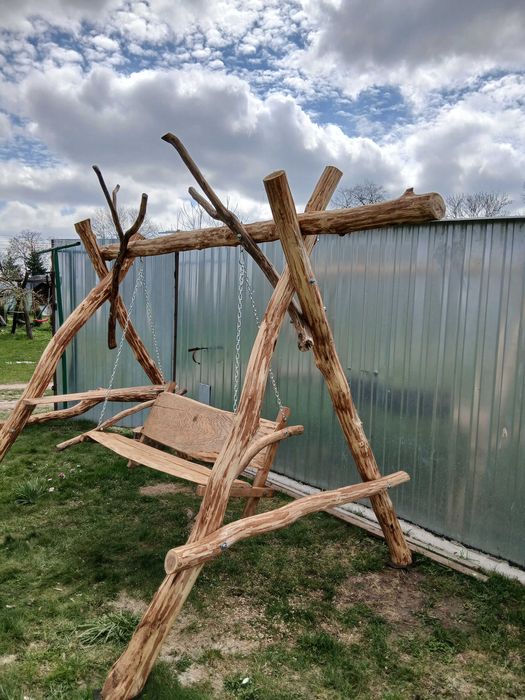 Huśtawka ogrodowa dębowa(Nowość)