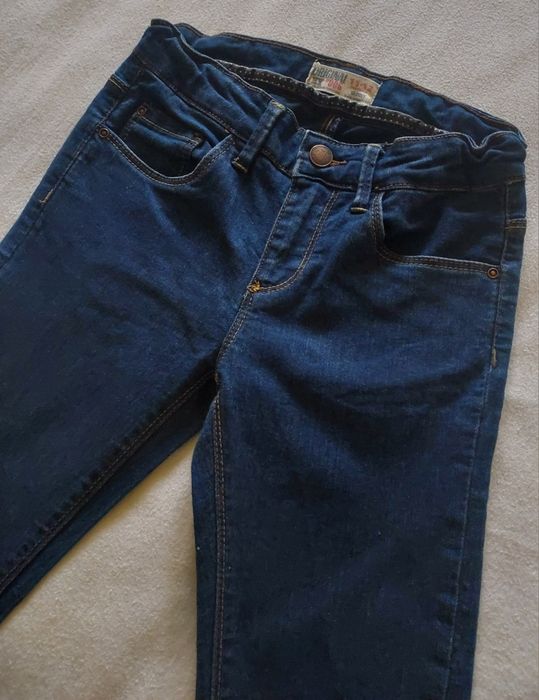 Calças Skinny Fit Azul Escuro, 11-12A