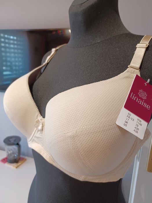Biustonosz  jasny beż firmy linaise rozmiar 95/D