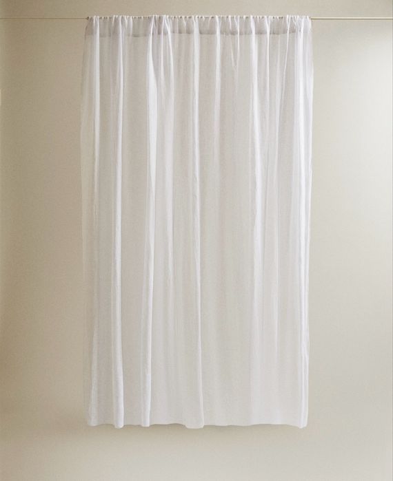 Cortina Linho Largura Dupla Opacidade Baixa