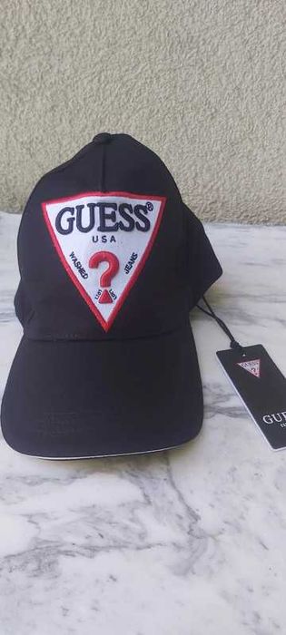 Nowa czapka z daszkiem GUESS czarna bejsbolówka WADA A173
