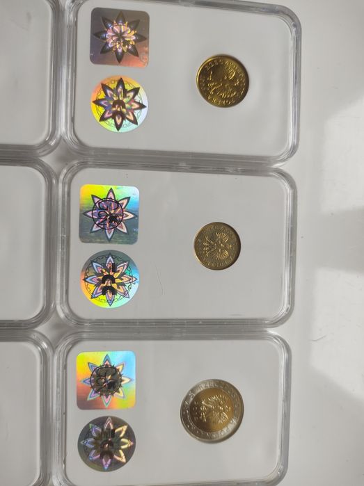 Lot monet w graidingu GCN 7szt