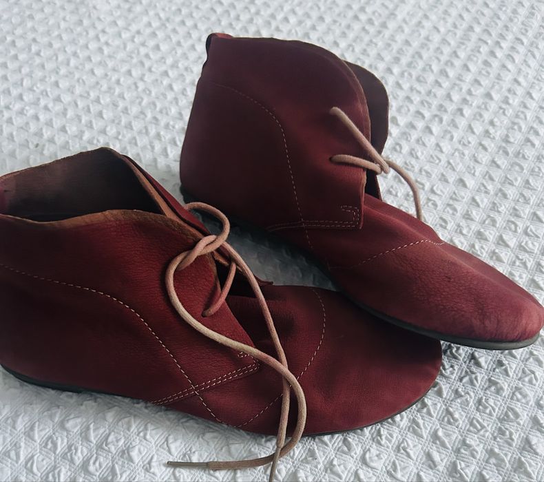 Fly London burgund bordo buty mokasyny plaskie botki