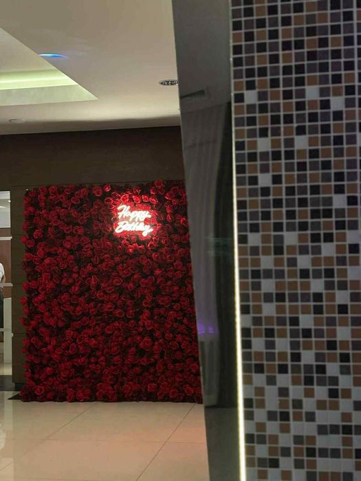 Ścianka kwiatowa 5D 240x240  Czerwone Róże  KRAKÓW  WYNAJEM !!!