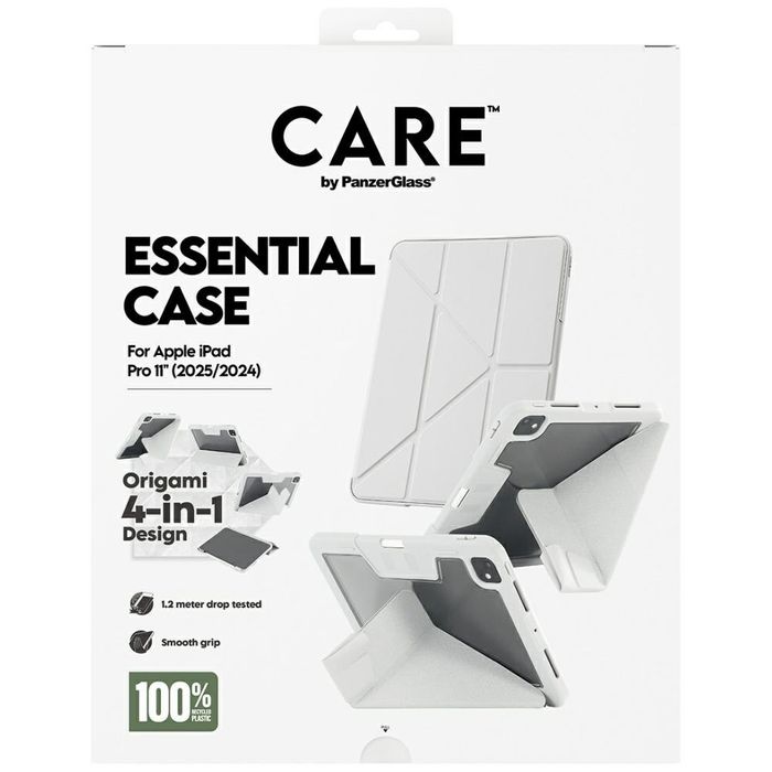 Etui Care by Panzer Glass Y fold do i Pad Pro 11" M4 2024 / M5 2025 jasno szary