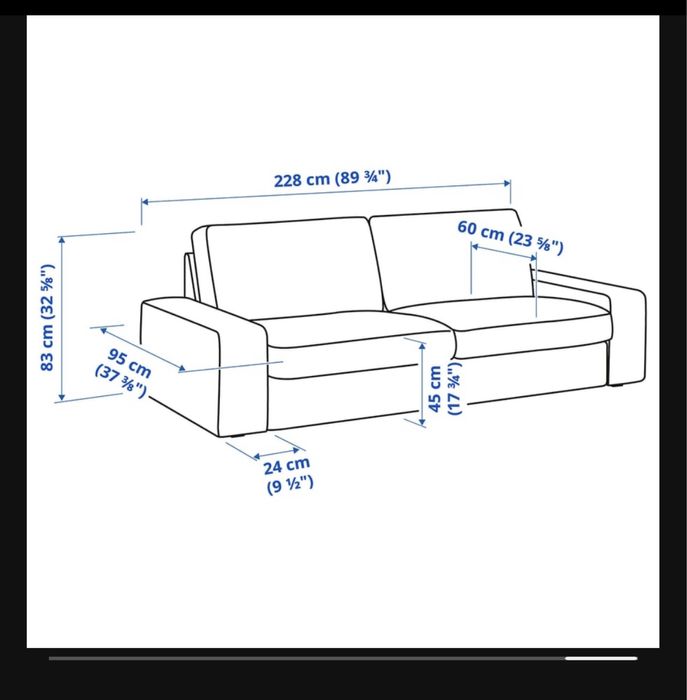 Sofá Ikea Kivik 3 lugares