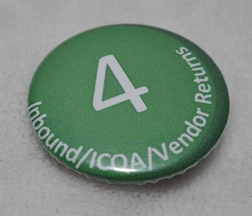 Przypinka, 4, Amazon, Inbound/ICQA/Vendor Returns, 3,2cm, Amazon