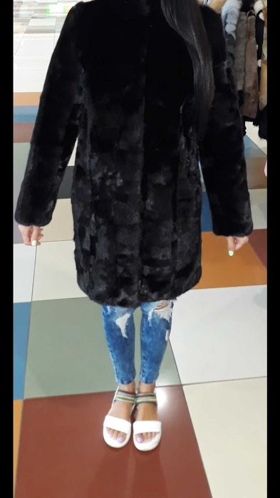 Шуба норковая черная