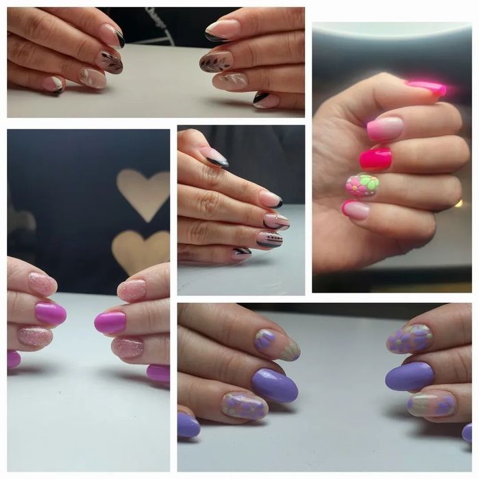 Paznokcie przedłużenie hybryda manicure pedicure