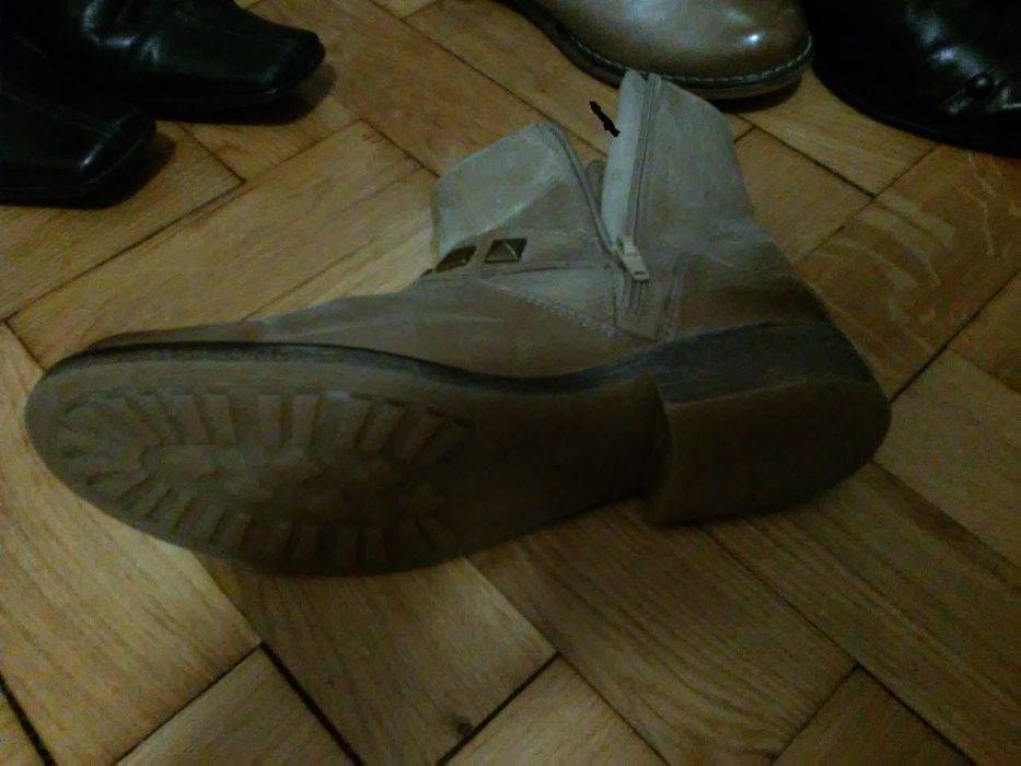 buty-botki, SKÓRA naturalna!  z kożuszkiem 7MIL-roz. 37