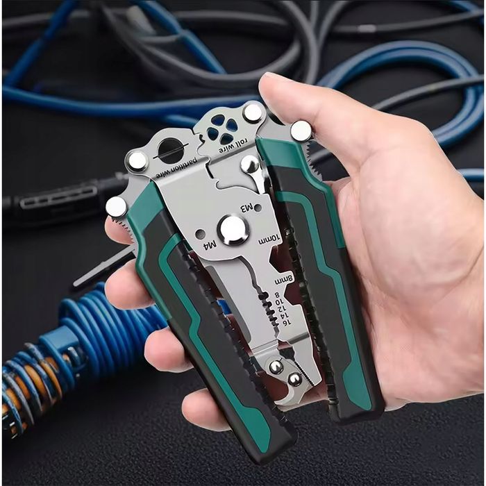 Multitool Składany 13w1 – Do Przewodów 6–18 mm | Stal Nierdzewna