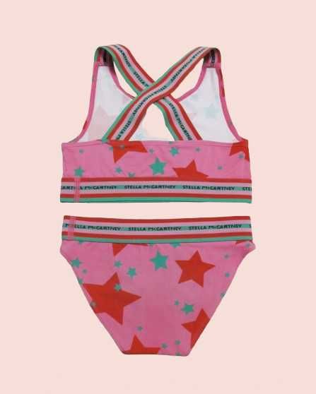 Stella McCartney Kids Раздельный купальник с логотипом Pink Star