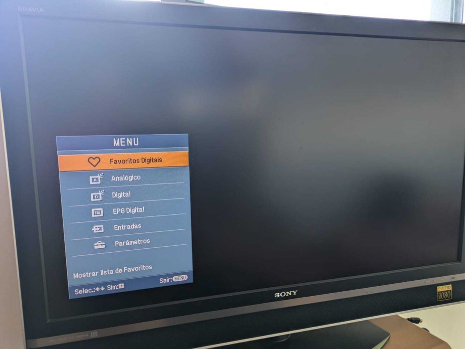 TV Sony Full HD 1080P 46'',com suporte mesa, comando excelente estado