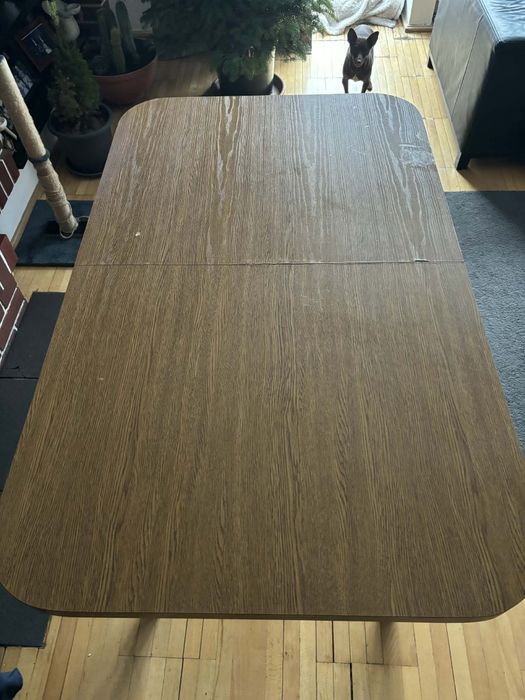 Stół rozkładany 130-170 x 80 cm + 5 krzeseł