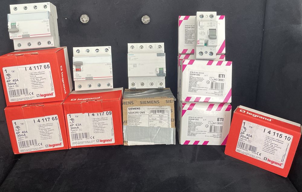 Wyłączniki różnicowoprądowe i nadprądowe nowe i używane