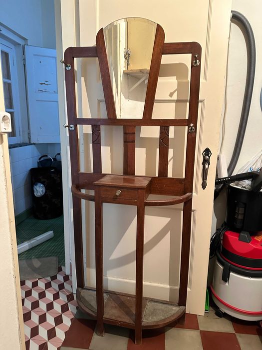 Bengaleiro / Chapeleiro Antigo | Movel de Entrada com Espelho |Vintage