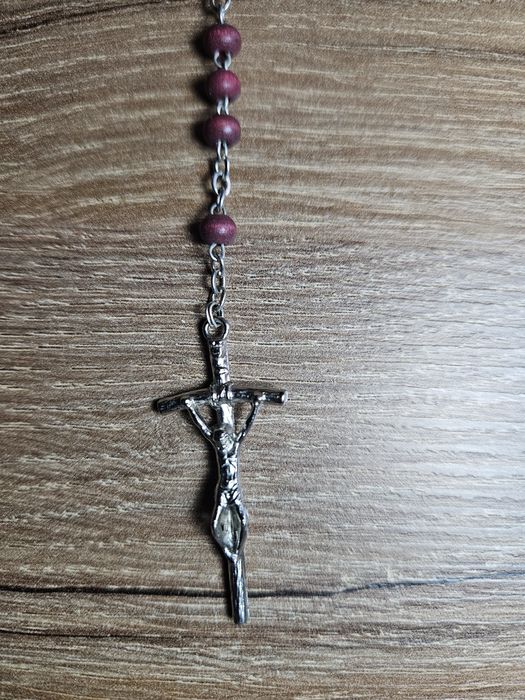 Rozaniec  drewniane koraliki   35cm