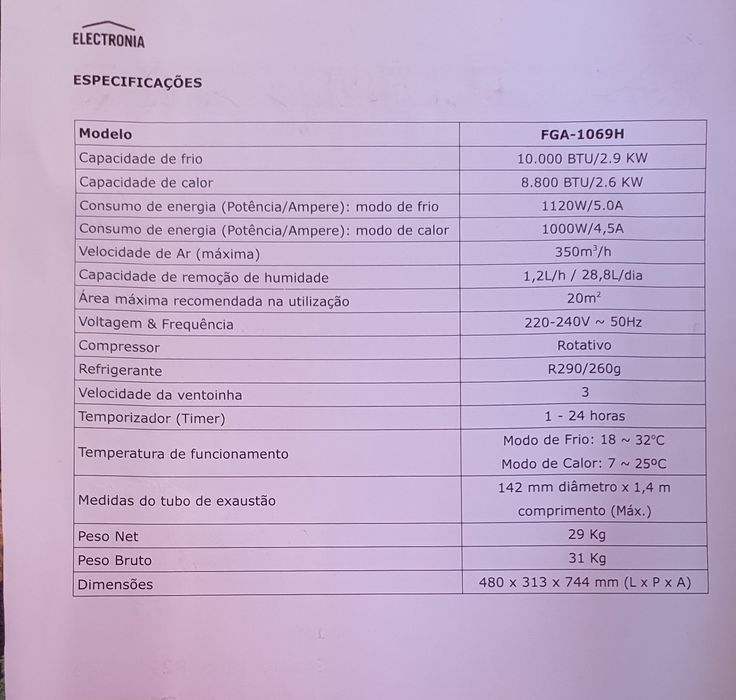 Ar Condicionado "Electrónia"