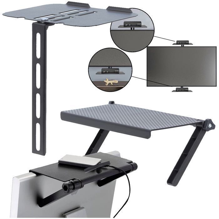 2x półka dekoder DVB-T2 DVD ścienna + nakładana na telewizor D-52/D-53