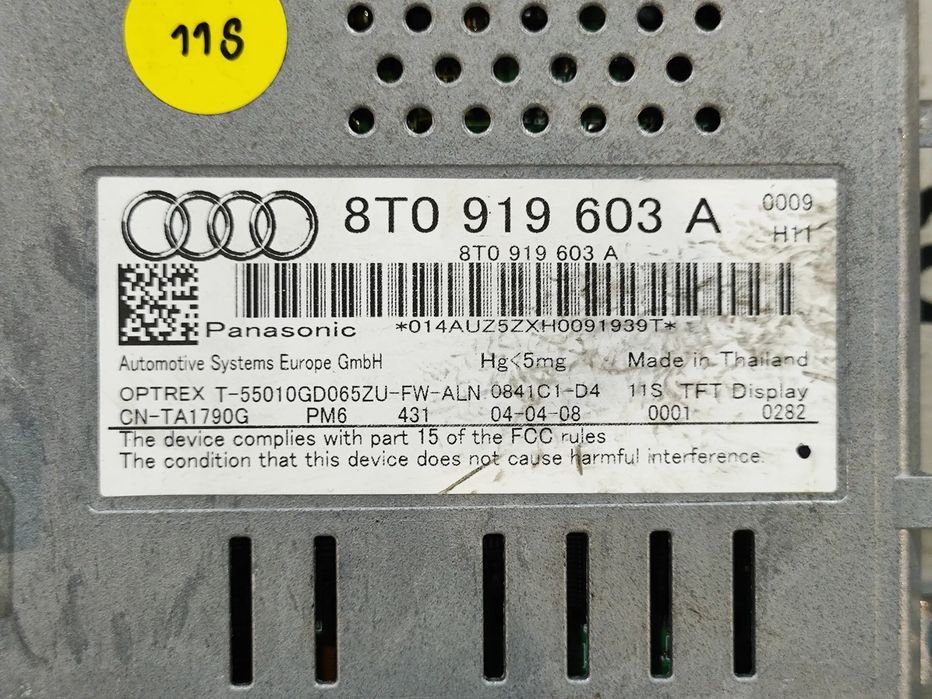Display multimédia GPS original Audi Panasonic