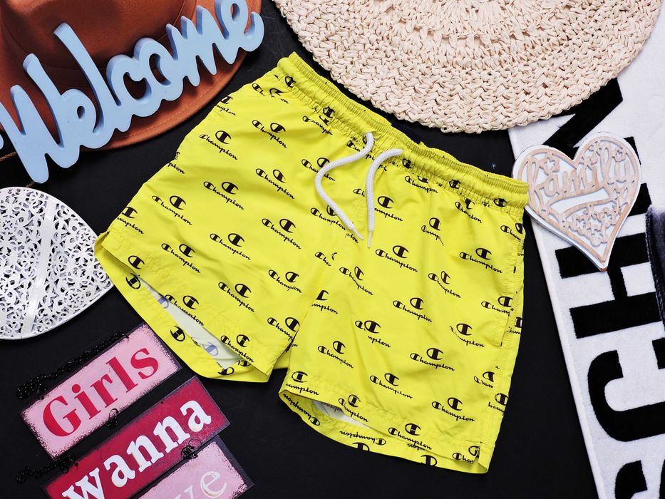 Champion - markowe sportowe logowane spodenki r 122/128