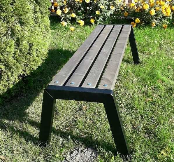 Ławka bez oparcia AMO 150 cm park, miasto, ogród, producent , atest