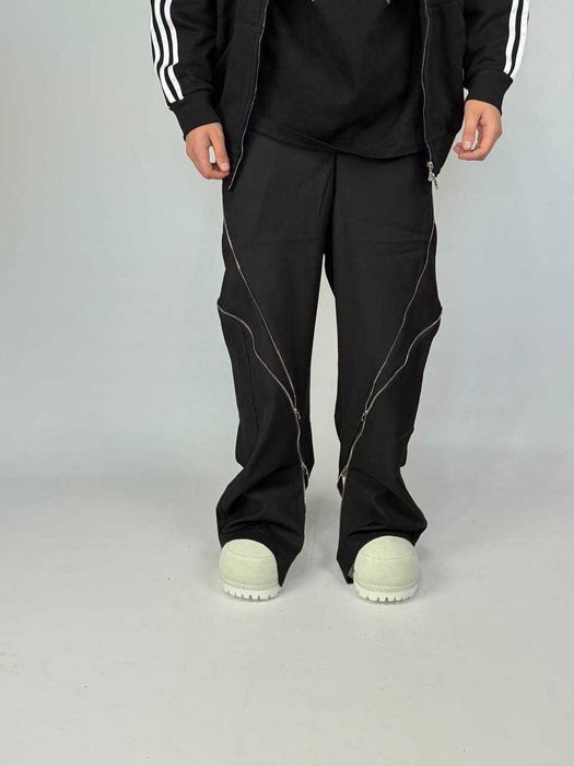 Rick Owens banana cut drkshdw клеш штаны черные кльош штани чорні M L