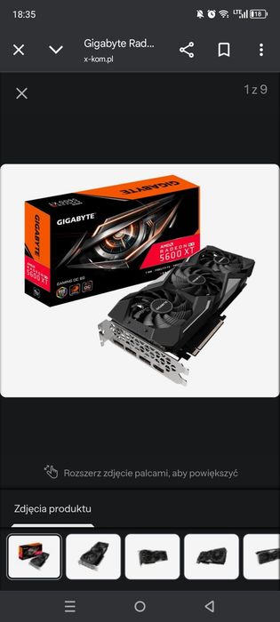Gigabyte Radeon RX 5600 XT 6GB GDDR6