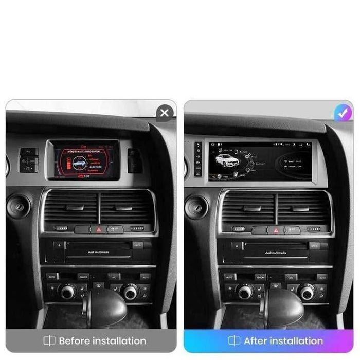Audi Q7 2006–2015 – Radio Android 15 10,25” CarPlay Android Auto GPS Nawigacja Stacja Multimedialna WiFi Bluetooth DSP 4G LTE PL 4GB/64GB