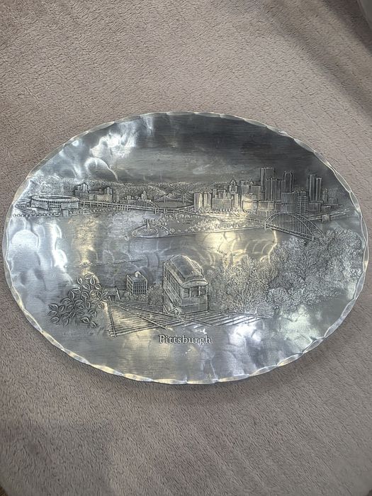 pamiątkowa taca wendell august forge pittsburgh aluminium kute ręcznie