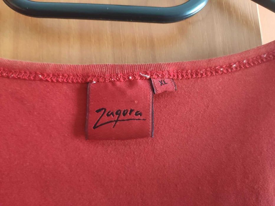 Czerwona koszulka damska, bezrękawnik, XL