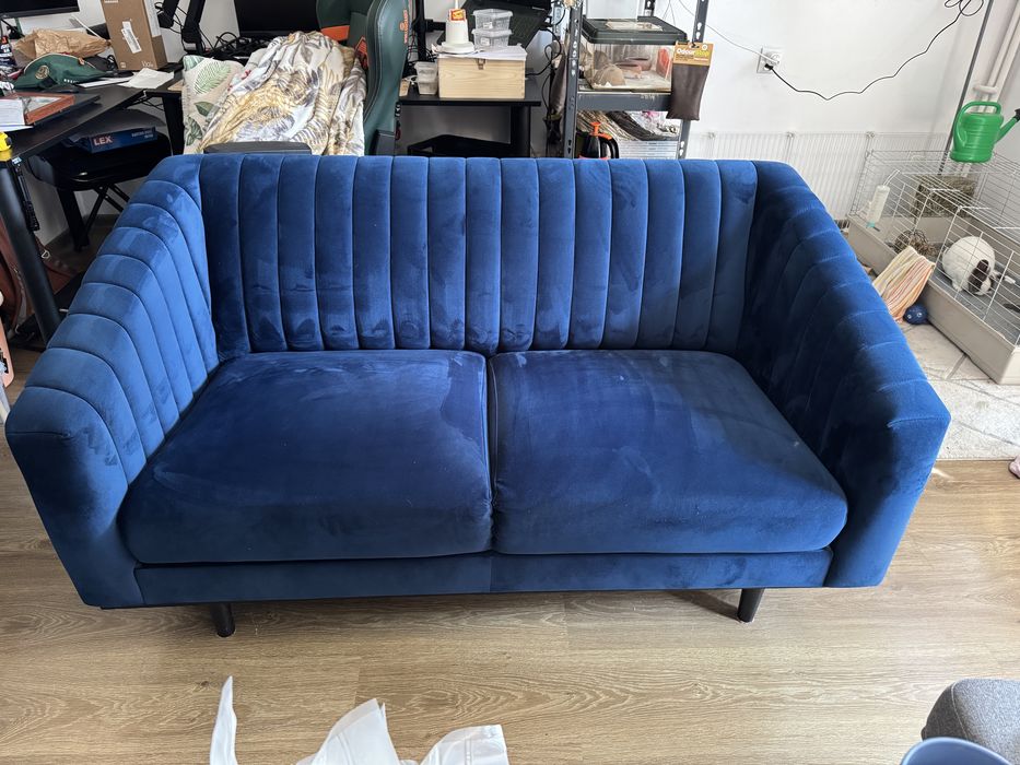 Sofa ASPREY 2 VELVET Granatowa
