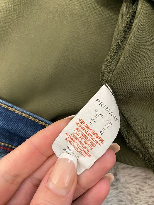Haftowana oliwkowa koszula Primark 42 XL