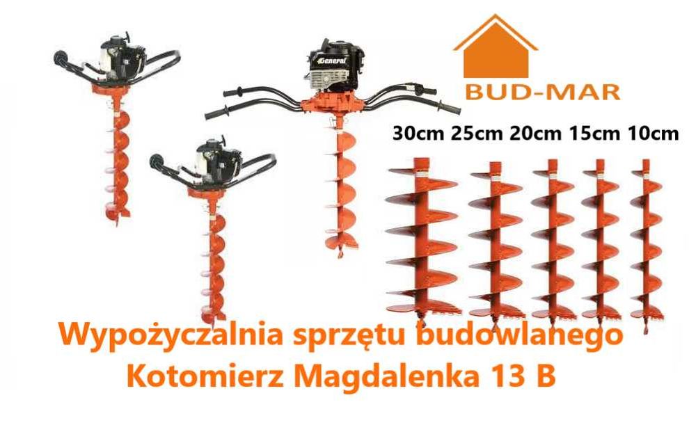 Wiertnica glebowa spalinowa swider wynajem wynajme słupki ogrodzeniowe