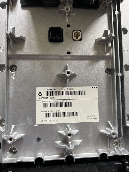 ДИСПЛЕЙ DODGE RAM 2019-2022 P68312620AF