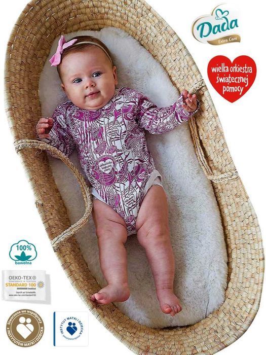 Różowe Body niemowlęce dziewczęce, rozmiar 74, WOŚP