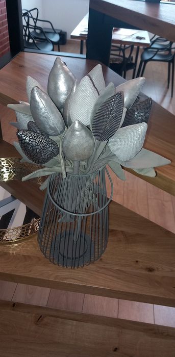 Tulipany bukiet Glamour srebrne