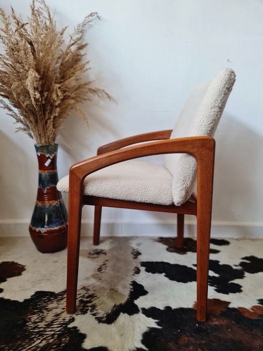 Fotel gabinetowy,tekowy,proj.Kai Kristiansen ,Dania lata60,mid-century