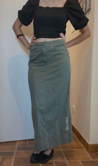 Saia comprida verde