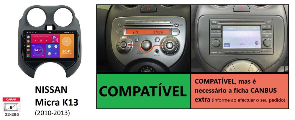 (NOVO) Rádio 2DIN • NISSAN Micra • K12 K13 • Android GPS [4+64GB]