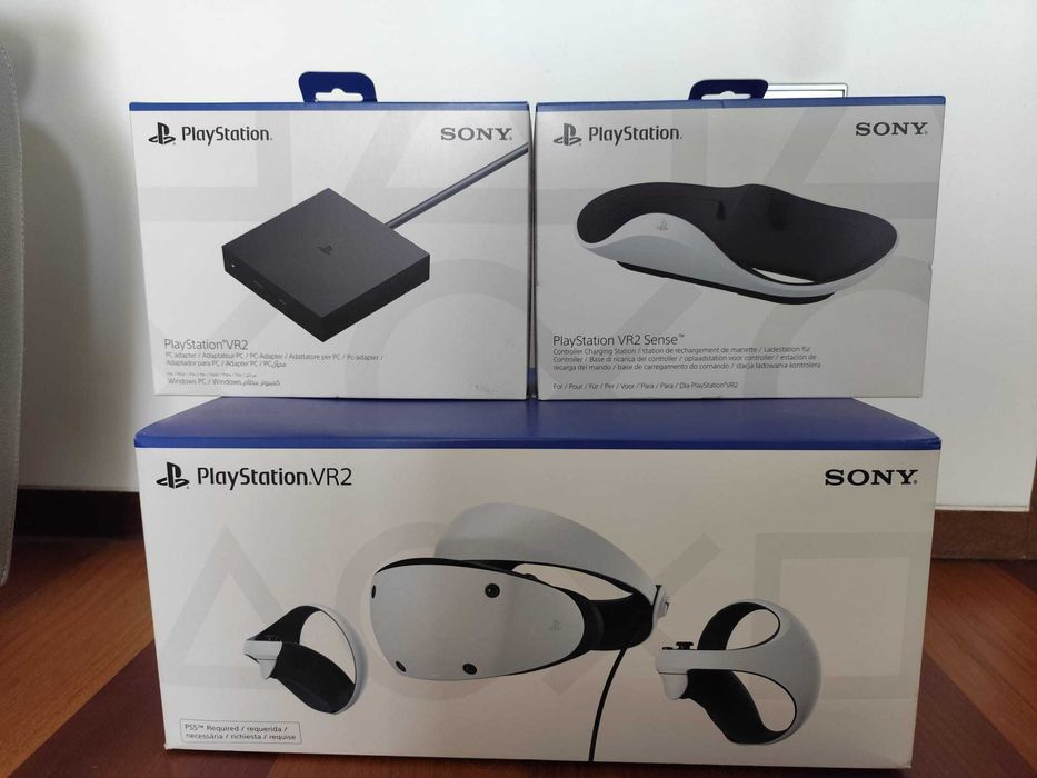 PSVR2 + Adaptador PC + Base Carregamento + Garantia