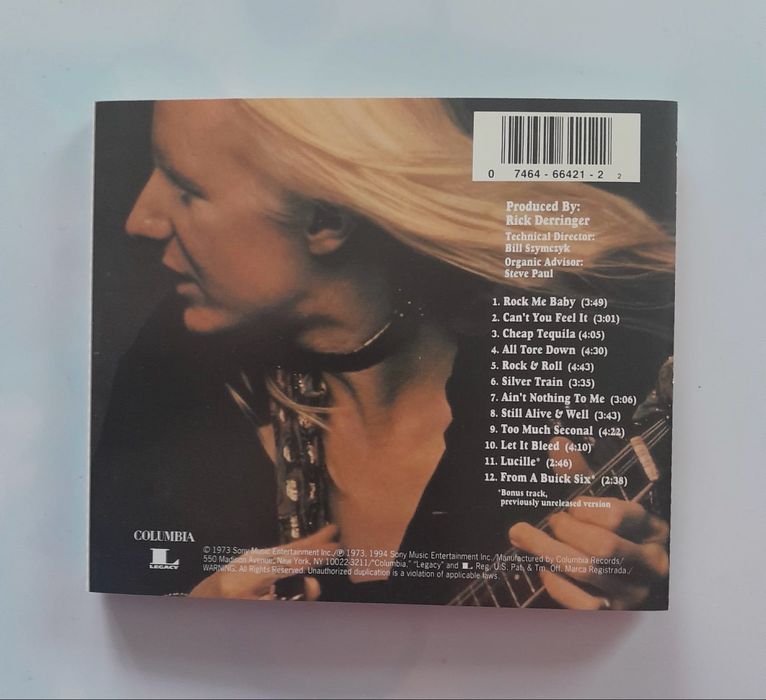 Johnny Winter pierwsze wydanie USA  94’ prawie jak nowa