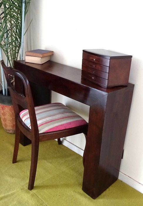 Indyjskie biurko kolonialne z AlmiDecor z litego drewna palisander