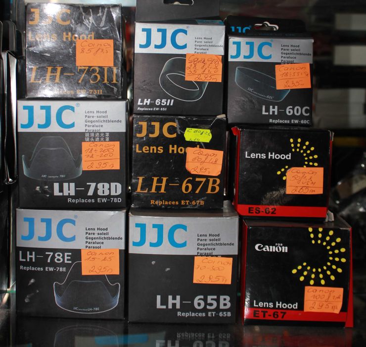 Бленди для оптики Canon та Nikon