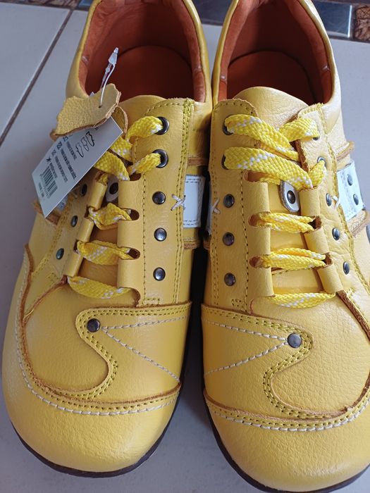 Buty 41 skóra naturalna żółte