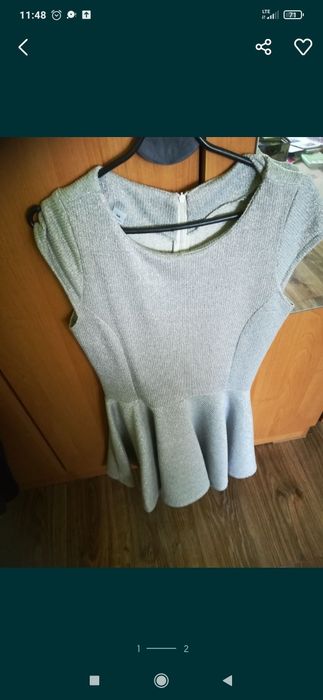 Sukienka grubszy materiał z paskiem 38 na Sylwestra